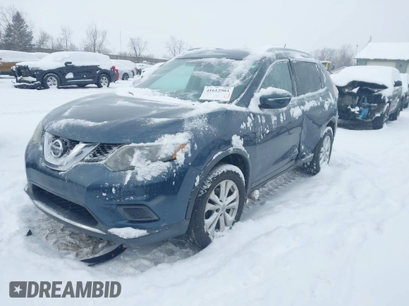 2014 Nissan Rogue S with VIN 5N1AT2MV2EC853126, listed as a IAAI auction lot 41612903 with 118,311 mi miles. Bid and sale history available at carsss.com. Image 2.