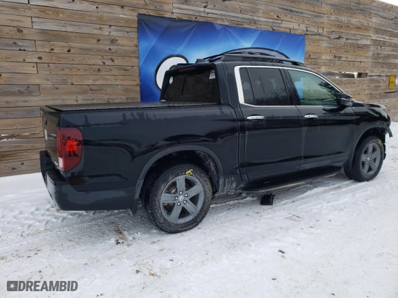 2021 Honda Ridgeline RTL-E with VIN 5FPYK3F79MB010074, listed as a Copart auction lot 83973564 with 44,058 mi miles and Clean Title. Bid and sale history available at carsss.com. Image 3.