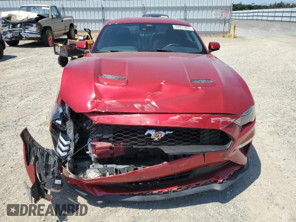 2021 Ford Mustang EcoBoost with VIN 1FA6P8TH7M5150076, listed as a Copart auction lot 59931865 with 27,455 mi miles and Salvage title. Bid and sale history available at DreamBid. Image 5.