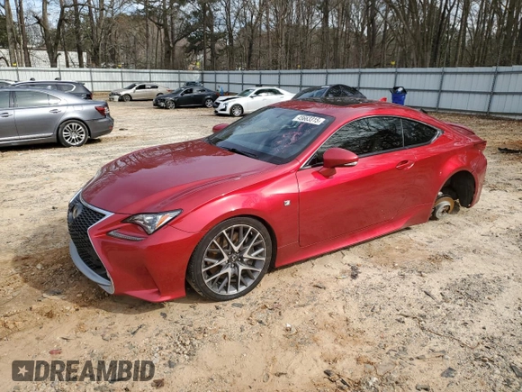 2016 Lexus RC 350 F Sport with VIN JTHHE5BC5G5014089, listed as a Copart auction lot 45663315 with 148,303 mi miles and Salvage Title. Bid and sale history available at DreamBid. Image 1.