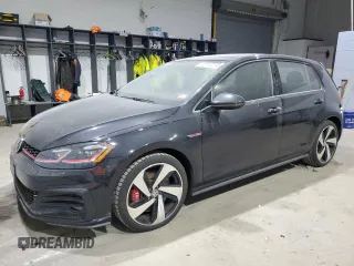 2019 Volkswagen GTI S z VIN 3VW5T7AU3KM037449, wystawiony jako Copart lot #87473754 z przebiegiem 41 150 mil mil oraz Szkoda całkowita • Salvage title. Historia ofert i sprzedaży dostępna na DreamBid. Obrazek 1.