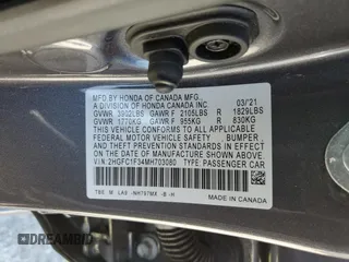 2021 Honda Civic Sedan EX with VIN 2HGFC1F34MH703080, listed as a Copart auction lot 49089425 with 18,451 mi miles and Salvage Title. Bid and sale history available at carsss.com. Image 14.