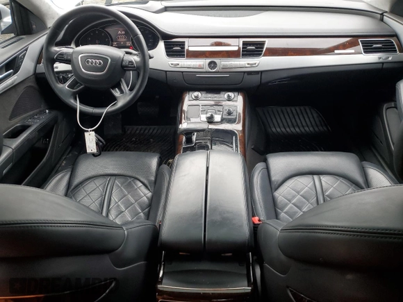 2015 Audi A8 4.0T with VIN WAUJ2AFD0FN006646, listed as a Copart auction lot 86164984 with 143,101 mi miles and Salvage title. Bid and sale history available at DreamBid. Image 8.