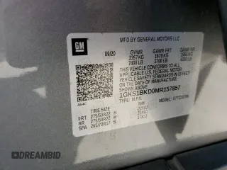 2021 GMC Yukon SLT with VIN 1GKS1BKD0MR157857, listed as a Copart auction lot 72684764 with 25,169 mi miles and Salvage Title. Bid and sale history available at carsss.com. Image 13.