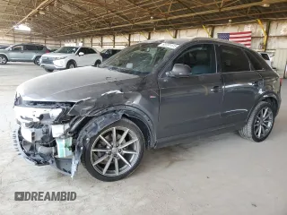 2018 Audi Q3 Premium with VIN WA1ECCFS8JR021306, listed as a Copart auction lot 60091415 with 100,604 mi miles and Salvage title. Bid and sale history available at DreamBid. Image 1.