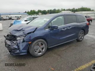 2022 Honda Odyssey EX with VIN 5FNRL6H55NB020366, listed as a Copart auction lot 57106075 with 10,337 mi miles and Salvage title. Bid and sale history available at DreamBid. Image 1.