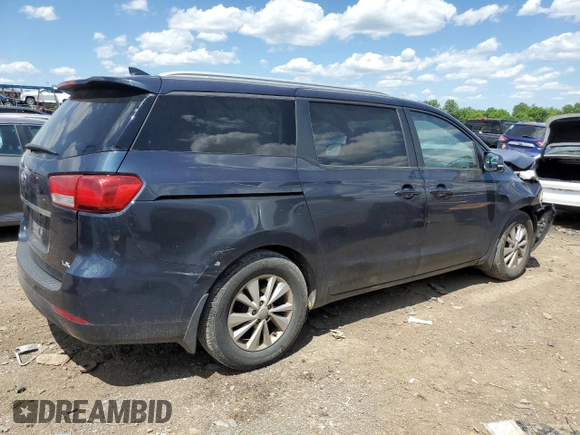 2016 Kia Sedona LX with VIN KNDMB5C10G6134592, listed as a Copart auction lot 56881974 with 137,797 mi miles and Salvage Title. Bid and sale history available at carsss.com. Image 3.