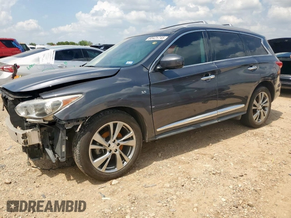 2014 Infiniti QX60 with VIN 5N1AL0MM7EC543260, listed as a Copart auction lot 60425745 with 103,094 mi miles and Salvage title. Bid and sale history available at DreamBid. Image 1.