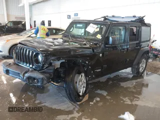 2021 Jeep Wrangler Unlimited Sport S z VIN 1C4HJXDG5MW744101, wystawiony jako IAAI lot #41258885 z przebiegiem Nie podano mil oraz . Historia ofert i sprzedaży dostępna na DreamBid. Obrazek 2.