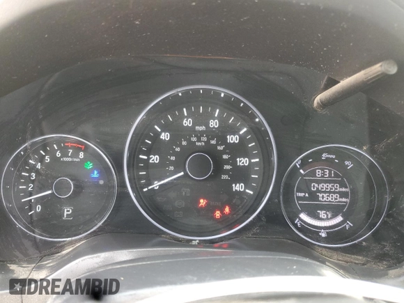 2022 Honda HR-V LX with VIN 3CZRU6H39NM731652, listed as a Copart auction lot 58923885 with 49,959 mi miles and Salvage title. Bid and sale history available at DreamBid. Image 9.