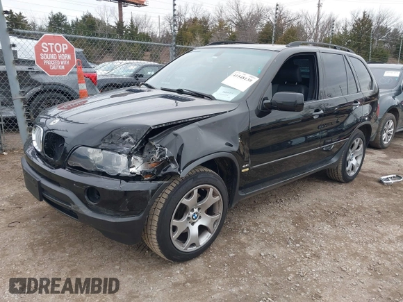 2002 BMW X5 4.4i with VIN 5UXFB33582LH31341, listed as a IAAI auction lot 41548139 with 82,188 mi miles. Bid and sale history available at carsss.com. Image 2.