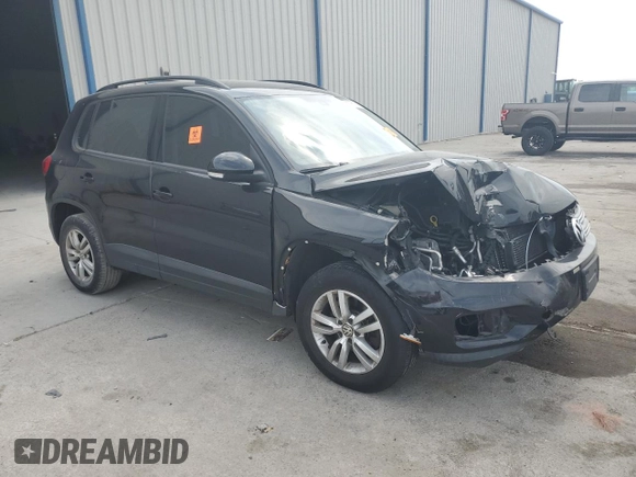 2017 Volkswagen Tiguan S with VIN WVGAV7AX8HK038419, listed as a Copart auction lot 53776155 with 72,006 mi miles and Salvage Title. Bid and sale history available at DreamBid. Image 4.