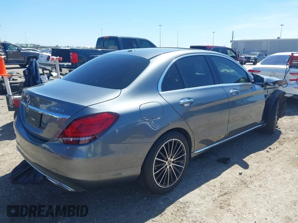 2020 Mercedes-Benz C 300 with VIN WDDWF8DB4LR528911, listed as a IAAI auction lot 41766866 with 37,321 mi miles and . Bid and sale history available at carsss.com. Image 4.