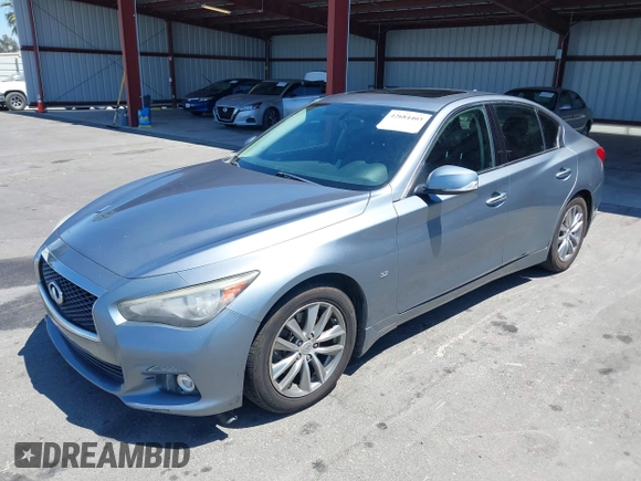 2014 Infiniti Q50 Premium with VIN JN1BV7AP0EM676949, listed as a IAAI auction lot 42684403 with 186,135 mi miles and . Bid and sale history available at DreamBid. Image 17.