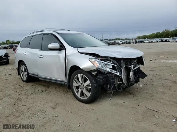 2015 Nissan Pathfinder Platinum with VIN 5N1AR2MM7FC608068, listed as a Copart auction lot 53349734 with 61,597 mi miles and Salvage Title. Bid and sale history available at carsss.com. Image 12.