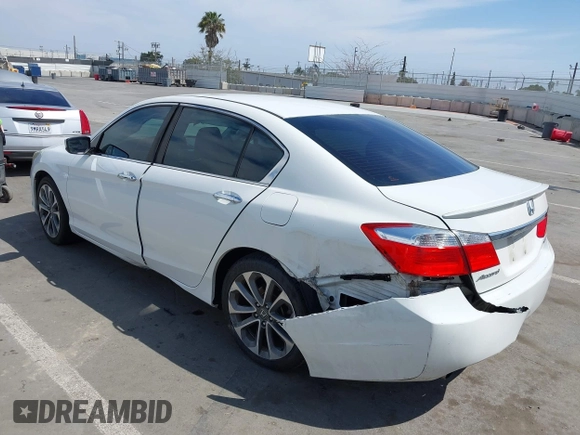 2014 Honda Accord Sedan Sport with VIN 1HGCR2F52EA204769, listed as a IAAI auction lot 41998267 with 53,496 mi miles. Bid and sale history available at carsss.com. Image 3.
