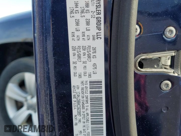 2012 Jeep Compass Sport with VIN 1C4NJDBB0CD623897, listed as a Copart auction lot 53256855 with 118,891 mi miles and Salvage Title. Bid and sale history available at carsss.com. Image 13.