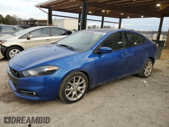 2013 Dodge Dart Rallye with VIN 1C3CDFBH9DD147265, listed as a Copart auction lot 45972805 with 144,995 mi miles and Salvage Title. Bid and sale history available at carsss.com. Image 1.
