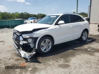 2017 Audi Q3 Premium with VIN WA1BCCFS7HR014683, listed as a Copart auction lot 54739465 with 64,917 mi miles and Salvage title. Bid and sale history available at DreamBid. Image 1.