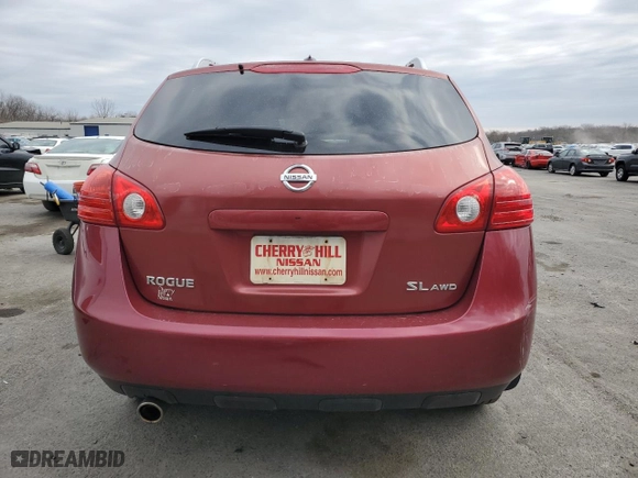 2009 Nissan Rogue S with VIN JN8AS58V09W171079, listed as a Copart auction lot 47114885 with 173,651 mi miles and Salvage Title. Bid and sale history available at carsss.com. Image 6.