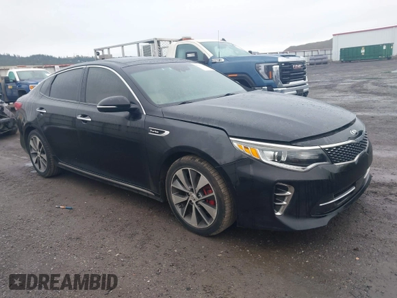 2016 Kia Optima SXL Turbo with VIN 5XXGV4L27GG049824, listed as a IAAI auction lot 41153087 with 93,921 mi miles. Bid and sale history available at carsss.com. Image 1.