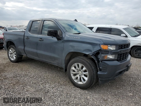 2021 Chevrolet Silverado 1500 Custom with VIN 1GCRWBEK1MZ228490, listed as a Copart auction lot 43900585 with 127,270 mi miles and Salvage Title. Bid and sale history available at DreamBid. Image 4.