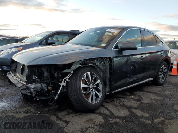 2023 Audi Q5 Sportback S line Premium Plus with VIN WA15AAFY6P2029033, listed as a Copart auction lot 85507094 with 24,289 mi miles and Salvage title. Bid and sale history available at DreamBid. Image 1.