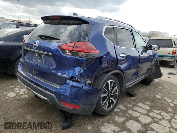 2019 Nissan Rogue SL with VIN 5N1AT2MV2KC826052, listed as a Copart auction lot 46827424 with 0 mi miles and Salvage Title. Bid and sale history available at carsss.com. Image 3.