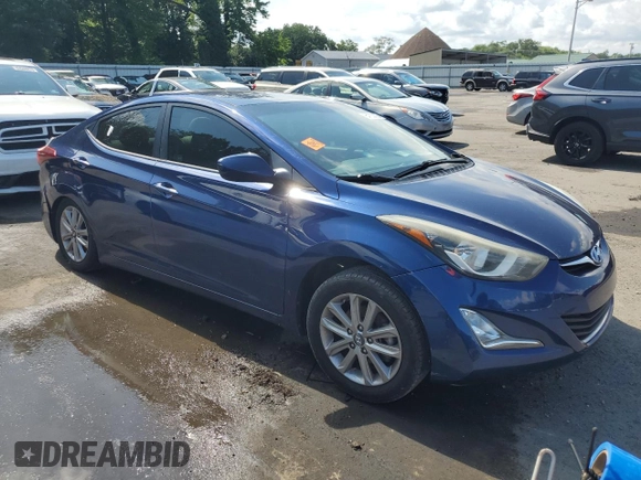 2015 Hyundai Elantra SE with VIN 5NPDH4AE6FH651396, listed as a Copart auction lot 64733025 with 62,495 mi miles and Salvage title. Bid and sale history available at DreamBid. Image 4.