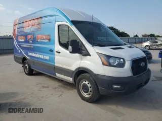 2023 Ford Transit Cargo with VIN 1FTBR3X86PKA19338, listed as a Copart auction lot 52677015 with 93,268 mi miles and Salvage Title. Bid and sale history available at DreamBid. Image 4.