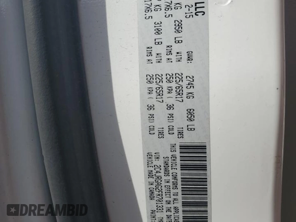 2015 Ram Cargo Van Tradesman with VIN 2C4JRGAG2FR701331, listed as a Copart auction lot 72730664 with 350,248 mi miles and Clean Title. Bid and sale history available at DreamBid. Image 13.