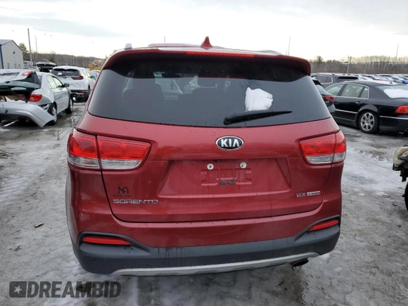 2016 Kia Sorento EX with VIN 5XYPHDA11GG187369, listed as a Copart auction lot 43632295 with 160,669 mi miles and Salvage Title. Bid and sale history available at carsss.com. Image 6.