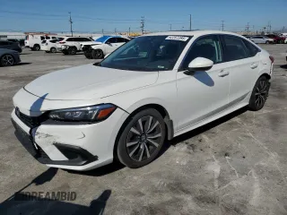 2022 Honda Civic Sedan EX with VIN JHMFE1F72NX000939, listed as a Copart auction lot 52257285 with 37,273 mi miles and Salvage Title. Bid and sale history available at carsss.com. Image 1.