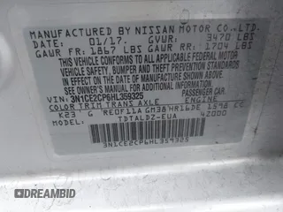 2017 Nissan Note SV with VIN 3N1CE2CP6HL359325, listed as a IAAI auction lot 41840546 with 123,875 mi miles and . Bid and sale history available at DreamBid. Image 9.