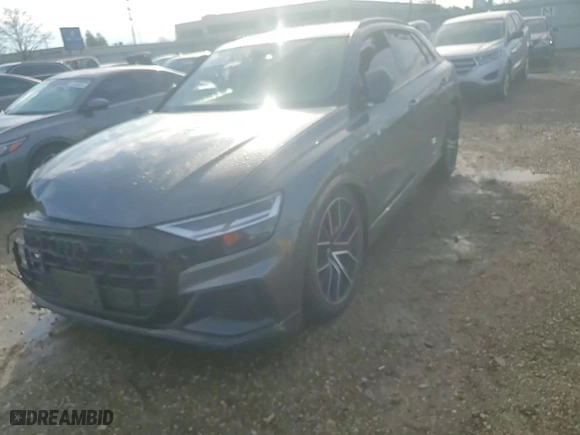 2019 Audi Q8 Premium Plus with VIN WA1EVAF1XKD023157, listed as a Copart auction lot 81583584 with 65,563 mi miles and Salvage Title. Bid and sale history available at carsss.com. Image 14.