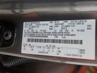 2024 Ford F-150 STX with VIN 1FTEW2K5XRKE95995, listed as a Copart auction lot 48203275 with 3,132 mi miles and Salvage Title. Bid and sale history available at carsss.com. Image 15.
