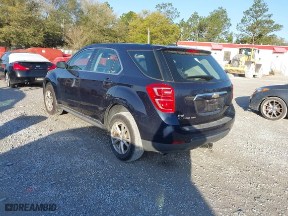 2017 Chevrolet Equinox LS with VIN 2GNFLEEK8H6110930, listed as a IAAI auction lot 41806644 with 150,573 mi miles. Bid and sale history available at carsss.com. Image 3.