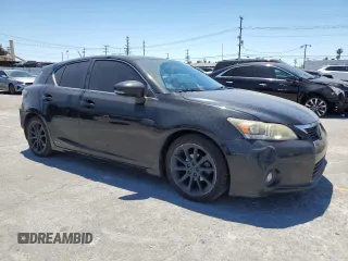 2013 Lexus CT 200h with VIN JTHKD5BH4D2155818, listed as a Copart auction lot 54844975 with 298,064 mi miles and Salvage title. Bid and sale history available at DreamBid. Image 4.