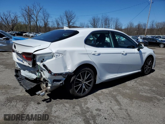 2023 Toyota Camry SE with VIN 4T1G11AKXPU815080, listed as a Copart auction lot 53675035 with 27,634 mi miles and Salvage Title. Bid and sale history available at DreamBid. Image 3.