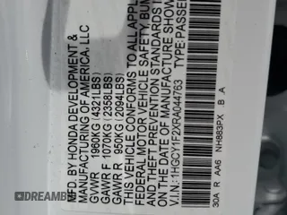2024 Honda Accord LX z VIN 1HGCY1F2XRA044763, wystawiony jako Copart lot #51699514 z przebiegiem 1817 mil mil oraz Szkody całkowita. Historia ofert i sprzedaży dostępna na DreamBid. Obrazek 12.