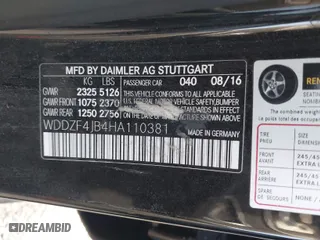 2017 Mercedes-Benz E-Class E 300 Luxury with VIN WDDZF4JB4HA110381, listed as a IAAI auction lot 41703351 with 169,106 mi miles. Bid and sale history available at carsss.com. Image 9.