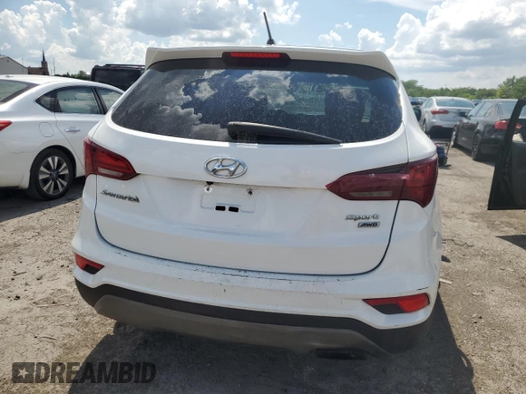 2018 Hyundai Santa Fe 2.4L with VIN 5XYZTDLBXJG571865, listed as a Copart auction lot 62103705 with 190,269 mi miles and Clean title. Bid and sale history available at DreamBid. Image 6.
