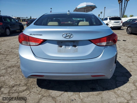 2013 Hyundai Elantra Limited with VIN KMHDH4AE1DU713916, listed as a Copart auction lot 49657565 with 155,970 mi miles and Salvage Title. Bid and sale history available at carsss.com. Image 6.