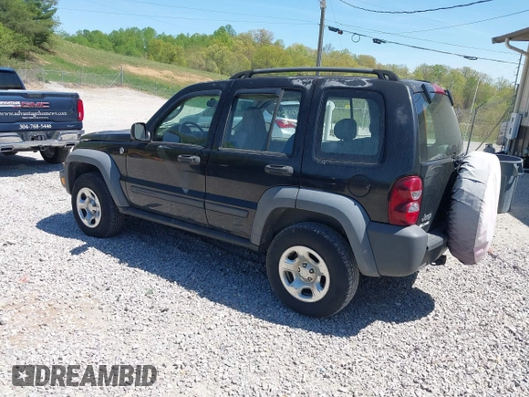 2007 Jeep Liberty Sport with VIN 1J4GL48K37W520729, listed as a IAAI auction lot 42072490 with 115,095 mi miles. Bid and sale history available at carsss.com. Image 3.