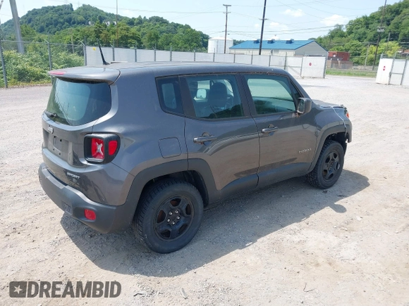 2017 Jeep Renegade Sport with VIN ZACCJBAB7HPG36829, listed as a IAAI auction lot 39881153 with 124,471 mi miles and . Bid and sale history available at carsss.com. Image 4.