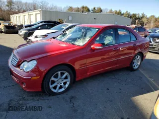 2007 Mercedes-Benz C with VIN WDBRF87H47F901393, listed as a Copart auction lot 43383025 with 128,583 mi miles and Salvage title. Bid and sale history available at DreamBid. Image 1.