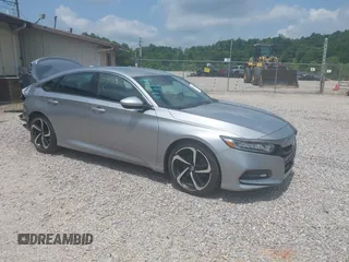 2019 Honda Accord Sport with VIN 1HGCV1F39KA118844, listed as a IAAI auction lot 42446515 with 55,618 mi miles and . Bid and sale history available at DreamBid. Image 1.