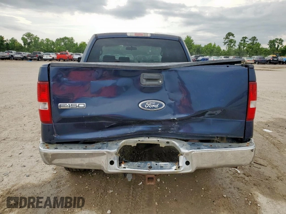 2005 Ford F-150 XLT with VIN 1FTPW12585KF09387, listed as a Copart auction lot 59563175 with 194,153 mi miles and Salvage title. Bid and sale history available at DreamBid. Image 6.