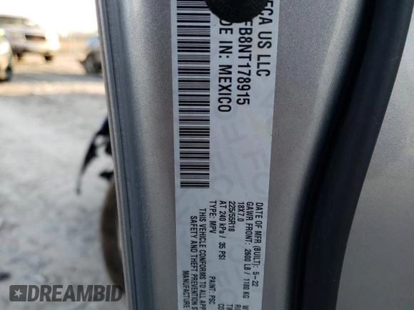 2022 Jeep Compass Latitude Lux with VIN 3C4NJDFB8NT178915, listed as a Copart auction lot 48702815 with 16,441 mi miles and Salvage title. Bid and sale history available at DreamBid. Image 15.