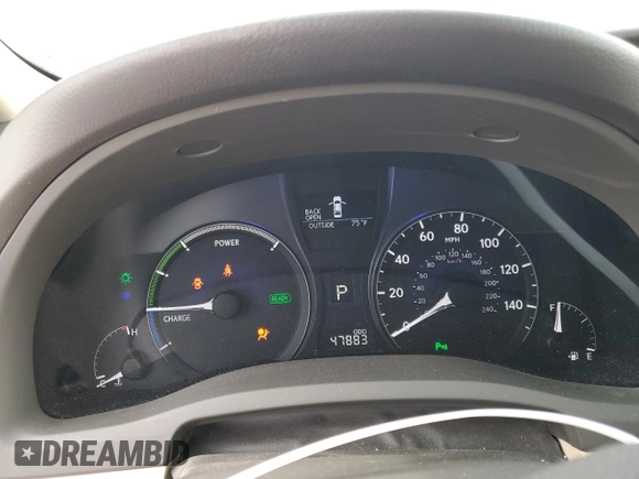 2010 Lexus RX 450h with VIN JTJBC1BA1A2414418, listed as a Copart auction lot 51016425 with 47,883 mi miles and Salvage Title. Bid and sale history available at DreamBid. Image 9.